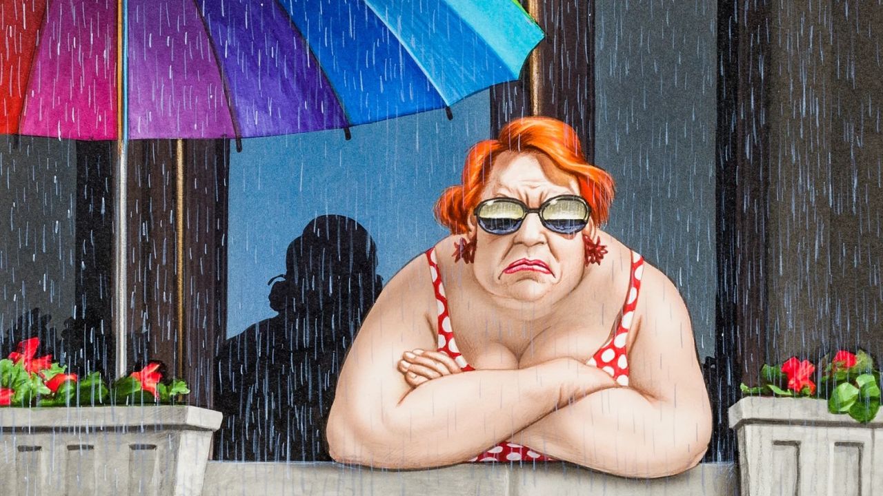 Karikatur von Gerhard Haderer: "Sommer", 2011, Landessammlungen NÖ